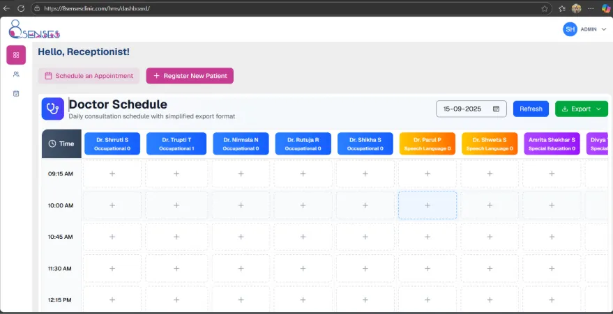 Mediqlo — HMS Doctor Scheduling Dashboard